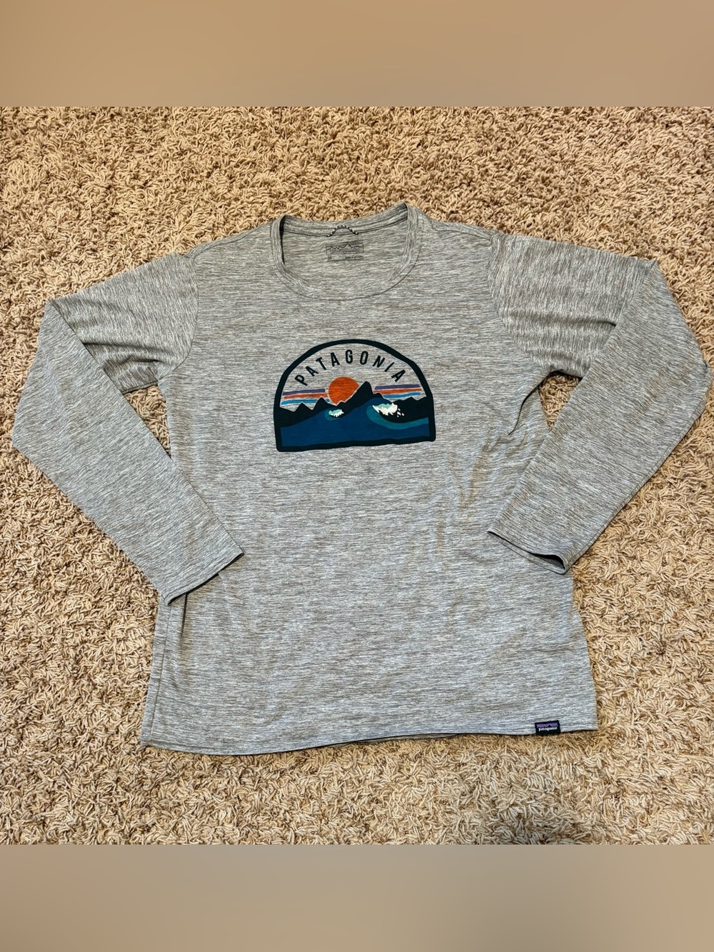 Patagonia Long-Sleeve Capilene Cool Daily Graphic Shirt Womens size Medium